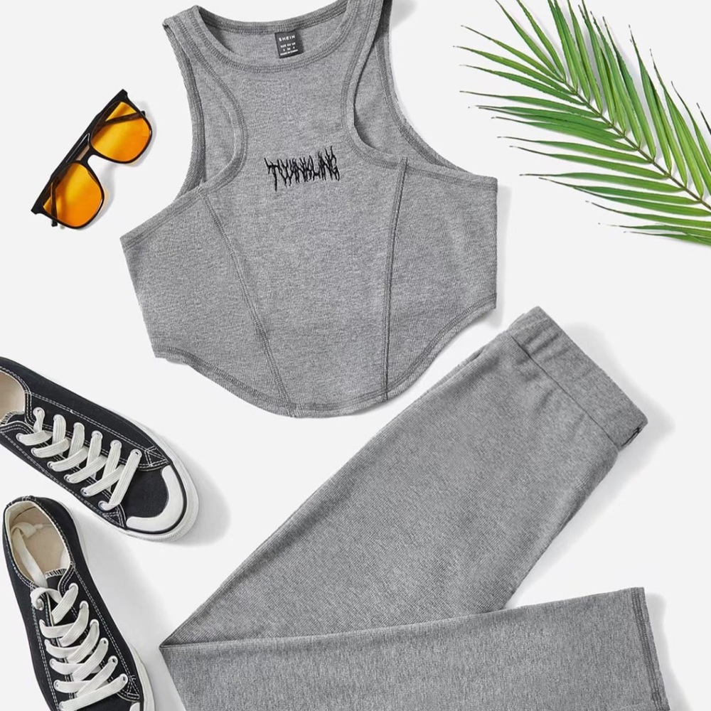 Crop top and leggings SHEIN Sz M NEW